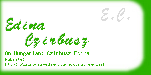 edina czirbusz business card